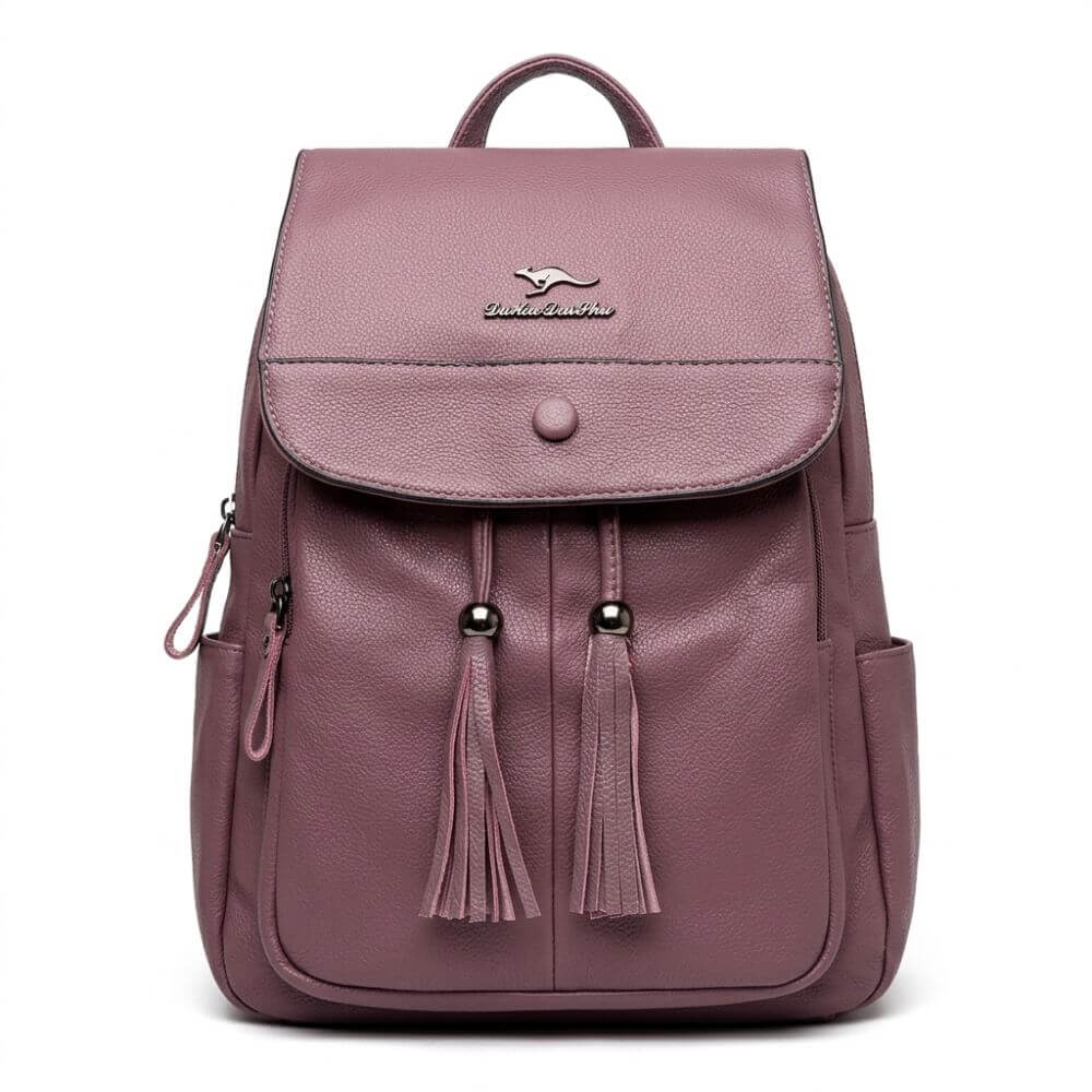 Mauve Tassel Backpack